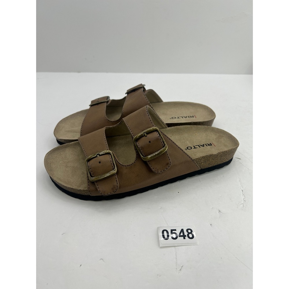 Rialto Granjola Double Strap Slide Sandals Mens 9 Brown
